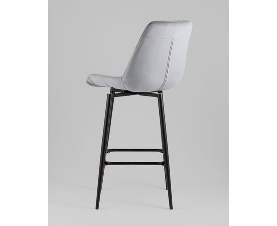 Стул барный Флекс с поворотным механизмом велюр велютто серый, изображение 6 | Интернет магазин мебели и декора LifeDekor