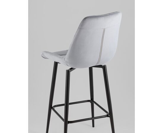 Стул барный Флекс с поворотным механизмом велюр велютто серый, изображение 7 | Интернет магазин мебели и декора LifeDekor