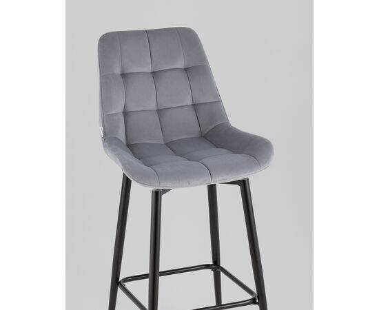 Стул барный Флекс с поворотным механизмом велюр велютто серый, изображение 8 | Интернет магазин мебели и декора LifeDekor