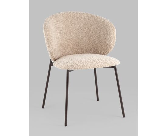 Стул Блейз букле капучино каркас серо-коричневый, изображение 4 | Интернет магазин мебели и декора LifeDekor