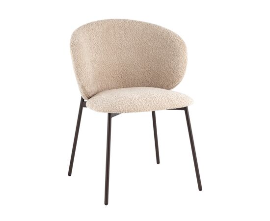 Стул Блейз букле капучино каркас серо-коричневый, изображение 3 | Интернет магазин мебели и декора LifeDekor