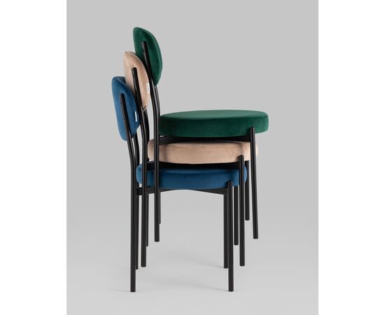 Стул Бриф SN велюр молочный каркас белый муар, изображение 10 | Интернет магазин мебели и декора LifeDekor