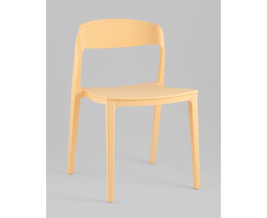 Стул Moris пластик бледно-желтый, изображение 2 | Интернет магазин мебели и декора LifeDekor