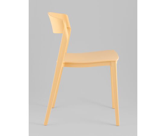 Стул Moris пластик бледно-желтый, изображение 5 | Интернет магазин мебели и декора LifeDekor