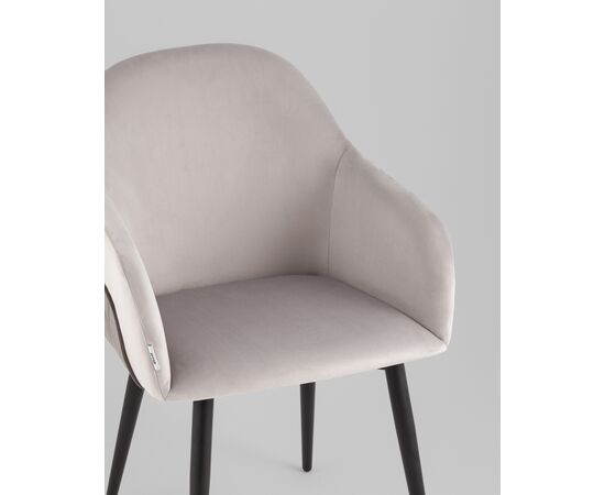 Стул Новел New велюр светло-серый с темно-серой спинкой, изображение 8 | Интернет магазин мебели и декора LifeDekor