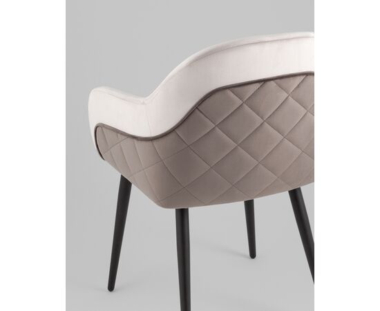 Стул Новел New велюр светло-серый с темно-серой спинкой, изображение 7 | Интернет магазин мебели и декора LifeDekor