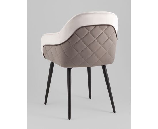 Стул Новел New велюр светло-серый с темно-серой спинкой, изображение 6 | Интернет магазин мебели и декора LifeDekor