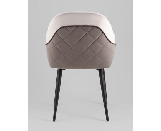 Стул Новел New велюр светло-серый с темно-серой спинкой, изображение 5 | Интернет магазин мебели и декора LifeDekor