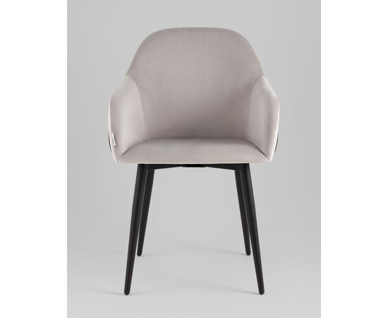 Стул Новел New велюр светло-серый с темно-серой спинкой, изображение 3 | Интернет магазин мебели и декора LifeDekor