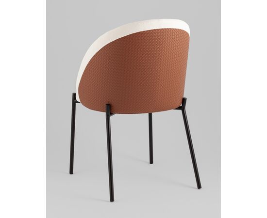 Стул обеденный Adelinde бежевый с коричневой экокожей, изображение 8 | Интернет магазин мебели и декора LifeDekor