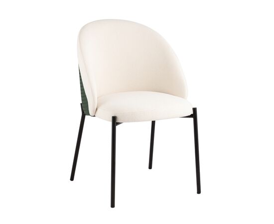 Стул обеденный Adelinde бежевый с зеленой экокожей, изображение 3 | Интернет магазин мебели и декора LifeDekor