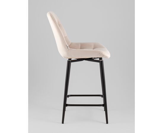 Стул полубарный Флекс с поворотным механизмом велюр бежевый, изображение 4 | Интернет магазин мебели и декора LifeDekor