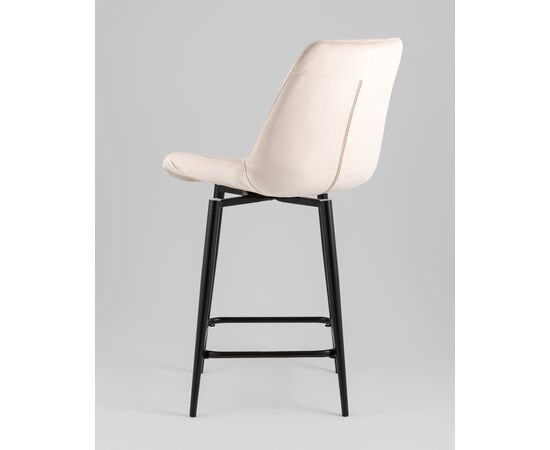 Стул полубарный Флекс с поворотным механизмом велюр бежевый, изображение 6 | Интернет магазин мебели и декора LifeDekor