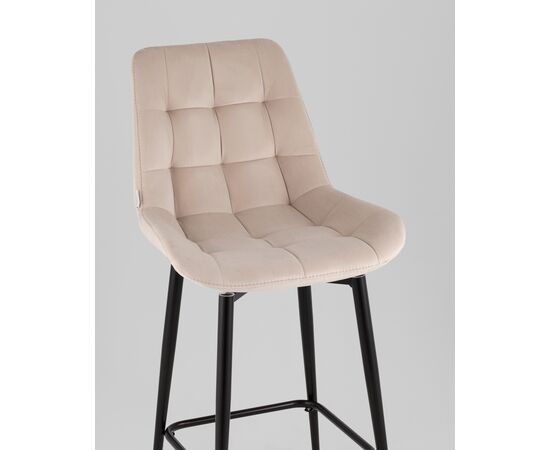 Стул полубарный Флекс с поворотным механизмом велюр бежевый, изображение 8 | Интернет магазин мебели и декора LifeDekor