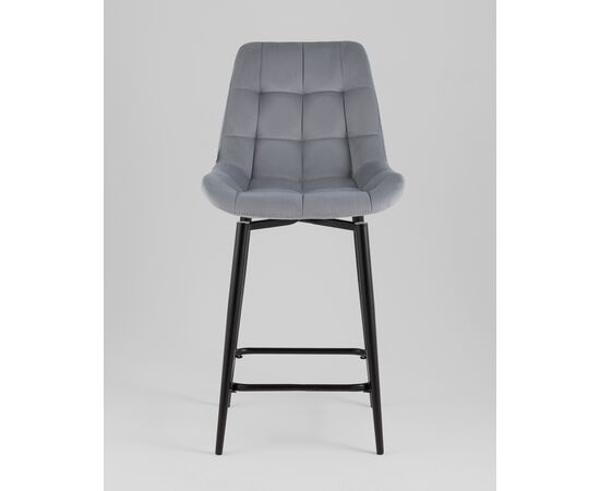 Стул полубарный Флекс с поворотным механизмом велюр велютто серый, изображение 3 | Интернет магазин мебели и декора LifeDekor