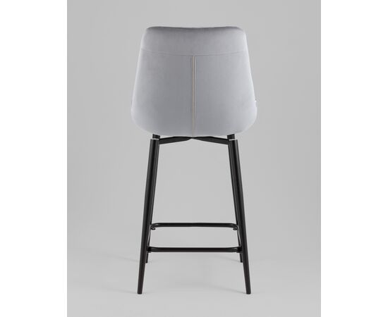 Стул полубарный Флекс с поворотным механизмом велюр велютто серый, изображение 5 | Интернет магазин мебели и декора LifeDekor