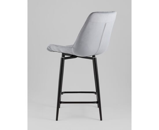 Стул полубарный Флекс с поворотным механизмом велюр велютто серый, изображение 6 | Интернет магазин мебели и декора LifeDekor