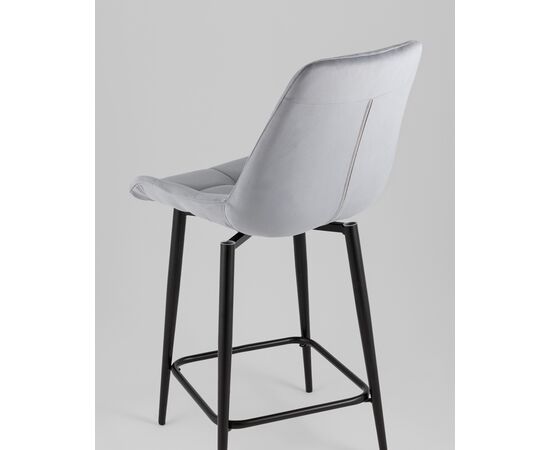 Стул полубарный Флекс с поворотным механизмом велюр велютто серый, изображение 7 | Интернет магазин мебели и декора LifeDekor