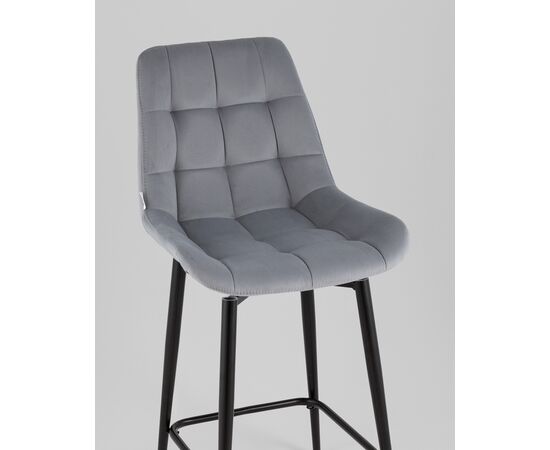 Стул полубарный Флекс с поворотным механизмом велюр велютто серый, изображение 8 | Интернет магазин мебели и декора LifeDekor