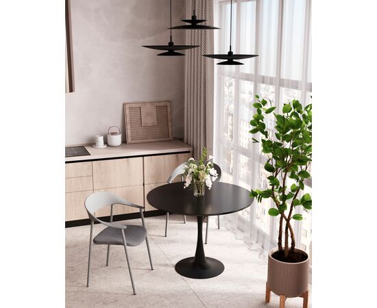 Стул Eila с подушкой пластик серый, изображение 4 | Интернет магазин мебели и декора LifeDekor