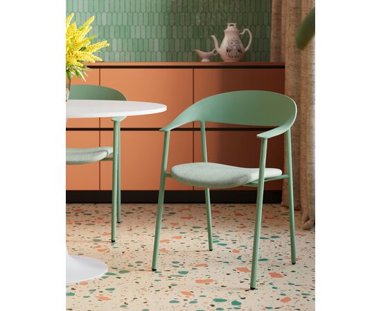Стул Eila с подушкой пластик зеленый, изображение 3 | Интернет магазин мебели и декора LifeDekor