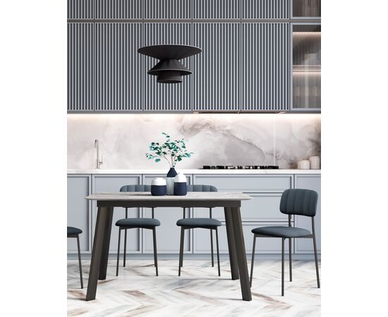 Стул Майло рогожка серо-синий, изображение 4 | Интернет магазин мебели и декора LifeDekor