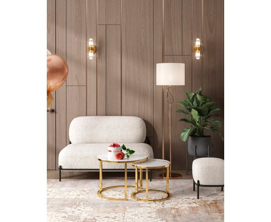 Диван Стоун new ткань букле молочный, изображение 4 | Интернет магазин мебели и декора LifeDekor