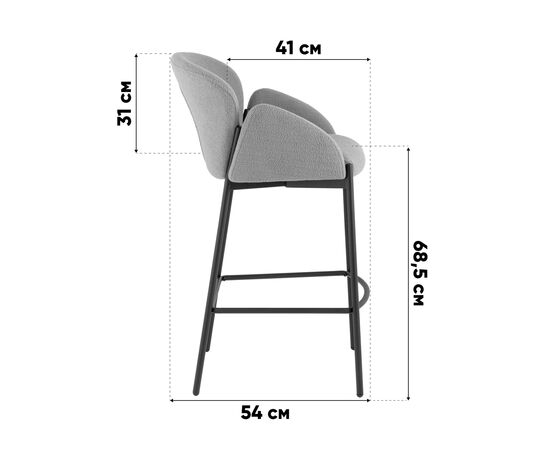 Стул барный Melia светло-коричневый, изображение 10 | Интернет магазин мебели и декора LifeDekor