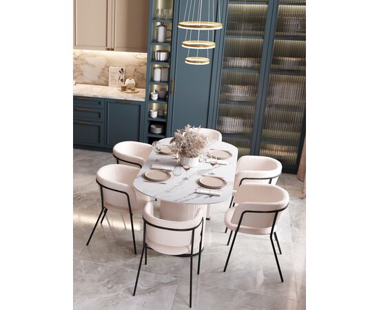 Кресло Нэлли New, букле белый, изображение 3 | Интернет магазин мебели и декора LifeDekor