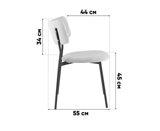 Стул Амелия велюр бежевый, изображение 10 | Интернет магазин мебели и декора LifeDekor