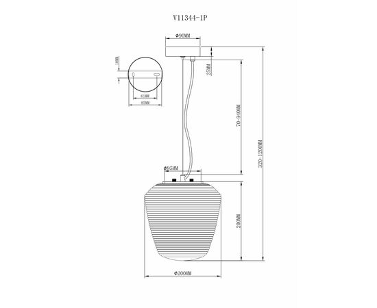 Светильник подвесной Moderli V11344-1P Arden, изображение 8 | Интернет магазин мебели и декора LifeDekor