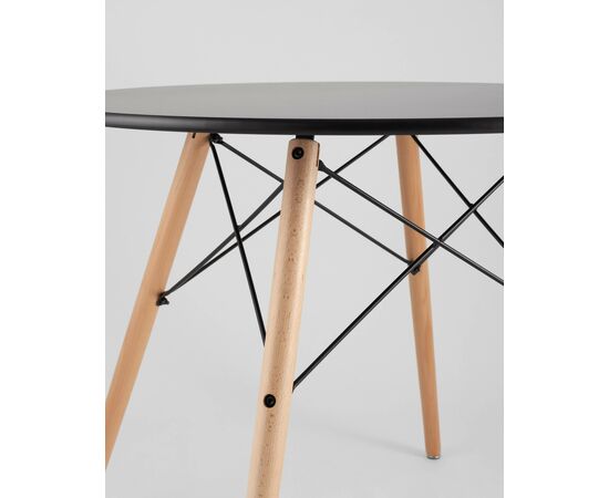 Стол круглый EAMES DSW NEW D=80 черный, изображение 10 | Интернет магазин мебели и декора LifeDekor