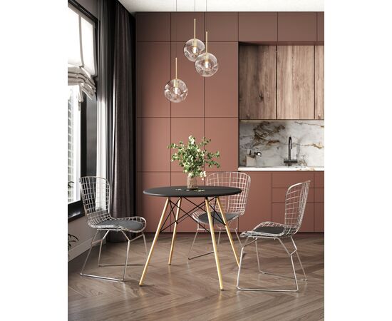 Стол круглый EAMES DSW NEW D=80 черный, изображение 4 | Интернет магазин мебели и декора LifeDekor