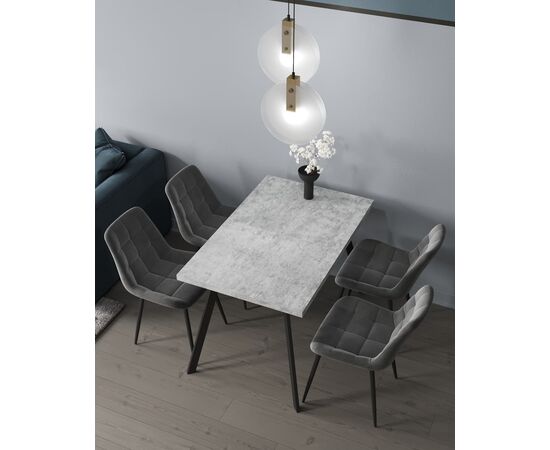 Стул Флекс велюр серый 4 шт., изображение 4 | Интернет магазин мебели и декора LifeDekor