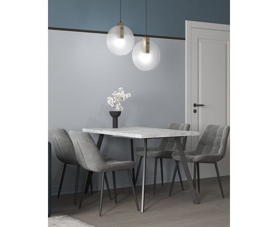 Стул Флекс велюр серый 4 шт., изображение 3 | Интернет магазин мебели и декора LifeDekor