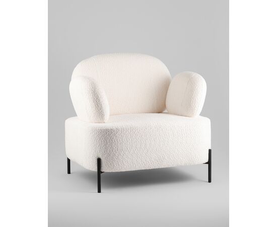 Кресло Кэнди ткань букле белый, изображение 2 | Интернет магазин мебели и декора LifeDekor