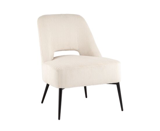 Кресло лаунж Бостон велюр рельефный молочный | Интернет магазин мебели и декора LifeDekor