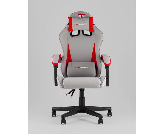 Кресло спортивное TopChairs Phantom ткань серо-красный, изображение 5 | Интернет магазин мебели и декора LifeDekor