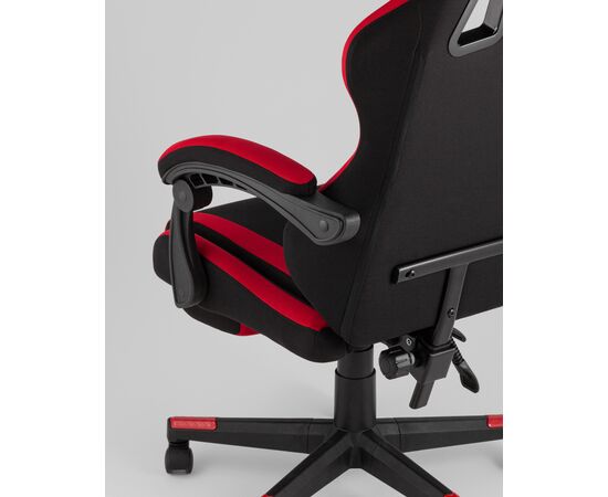 Кресло спортивное TopChairs Prophet с оттоманкой ткань черно-красный, изображение 10 | Интернет магазин мебели и декора LifeDekor