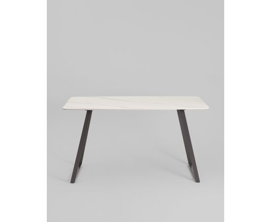 Стол обеденный Vermont 140*80 см керамика белая ножки серые, изображение 5 | Интернет магазин мебели и декора LifeDekor