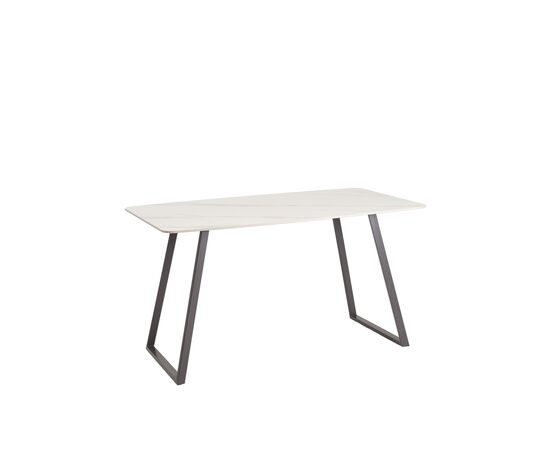 Стол обеденный Vermont 140*80 см керамика белая ножки серые | Интернет магазин мебели и декора LifeDekor