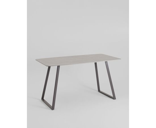 Стол обеденный Vermont 140*80 см  керамика темная ножки серые, изображение 2 | Интернет магазин мебели и декора LifeDekor