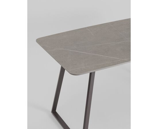 Стол обеденный Vermont 140*80 см  керамика темная ножки серые, изображение 6 | Интернет магазин мебели и декора LifeDekor