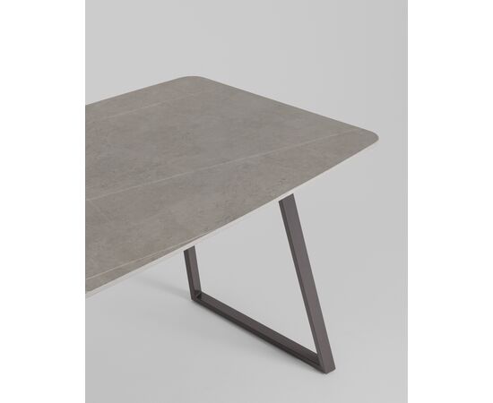 Стол обеденный Vermont 140*80 см  керамика темная ножки серые, изображение 7 | Интернет магазин мебели и декора LifeDekor