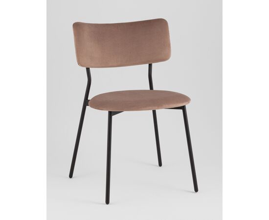 Стул Амелия велюр коричневый, изображение 2 | Интернет магазин мебели и декора LifeDekor