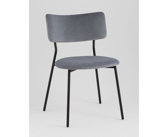 Стул Амелия велюр серо-голубой, изображение 2 | Интернет магазин мебели и декора LifeDekor