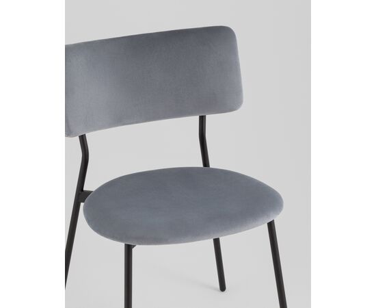 Стул Амелия велюр серо-голубой, изображение 8 | Интернет магазин мебели и декора LifeDekor