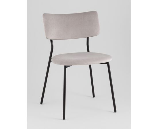 Стул Амелия велюр светло-серый, изображение 2 | Интернет магазин мебели и декора LifeDekor