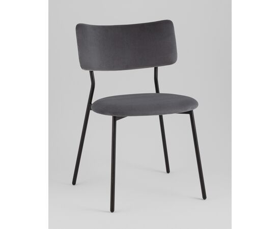 Стул Амелия велюр темно-серый, изображение 2 | Интернет магазин мебели и декора LifeDekor