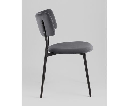 Стул Амелия велюр темно-серый, изображение 4 | Интернет магазин мебели и декора LifeDekor